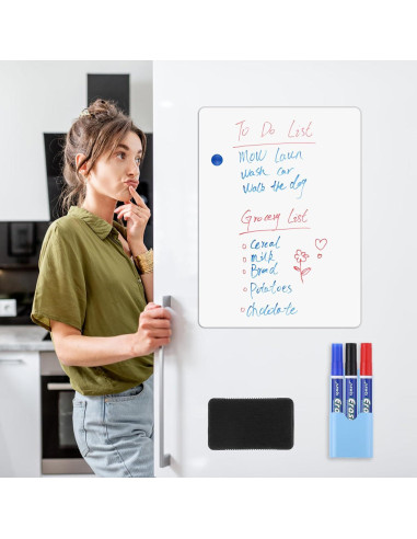 Papel de Pizarra Blanca Magnética Autoadhesivo Thboxes 30x45 cm