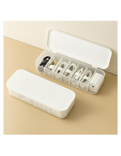 Paquete de 2 cajas organizadoras de cables ZILAMGOO 26x9.5x5.5cm