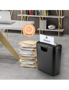 Trituradora de papel Greensen 6 hojas microcorte 10L negra 2