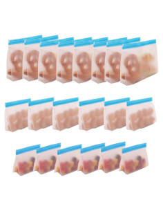 20 Bolsas de Almacenamiento Reutilizables Abri - Silicona BPA Libre