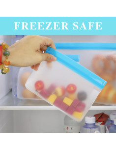 20 Bolsas de Almacenamiento Reutilizables Abri - Silicona BPA Libre 2