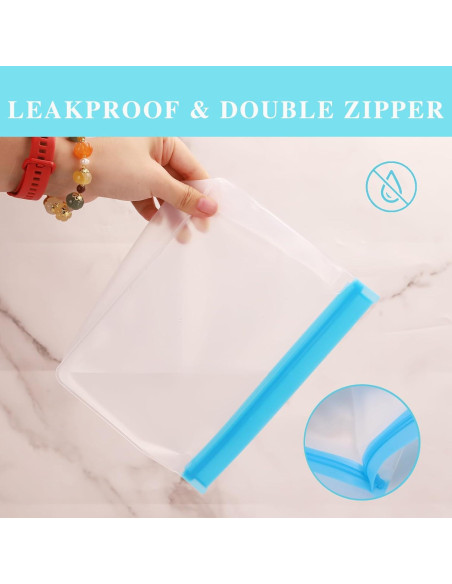 20 Bolsas de Almacenamiento Reutilizables Abri - Silicona BPA Libre