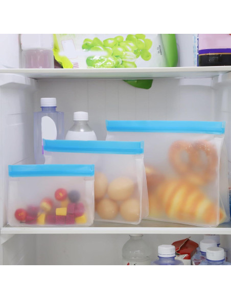 20 Bolsas de Almacenamiento Reutilizables Abri - Silicona BPA Libre