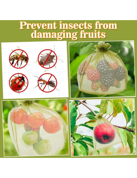 Bolsas de Protección para Frutas Sukh 50PCS 15x20cm Reutilizables