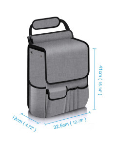 Organizador de Asiento Frontal LDEX FSO02 Gris Impermeable 2