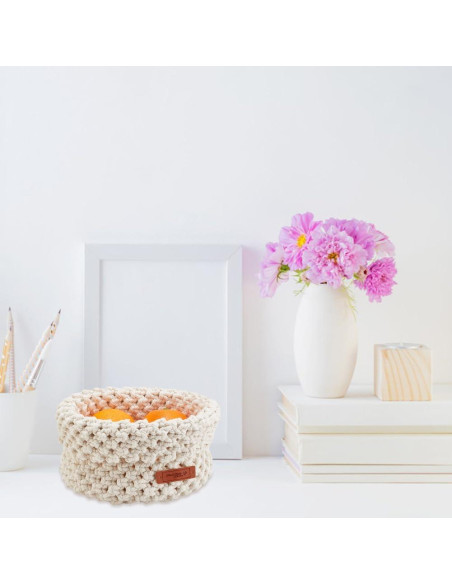 Kit de Cesta de Macramé FREEBLOSS - 100m Algodón DIY con Tutorial Kit de Cesta de Macramé FREEBLOSS - 100m Algodón DIY con Tutorial