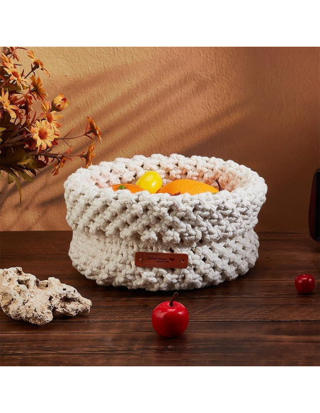 Kit de Cesta de Macramé FREEBLOSS - 100m Algodón DIY con Tutorial Kit de Cesta de Macramé FREEBLOSS - 100m Algodón DIY con Tutorial