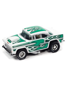Coche Slot Auto World R35 1955 Chevy Bel Air Verde/Blanco