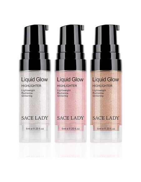Set de Maquillaje Iluminador Líquido SACE LADY 3x6ml Set de Maquillaje Iluminador Líquido SACE LADY 3x6ml