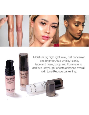 Set de Maquillaje Iluminador Líquido SACE LADY 3x6ml