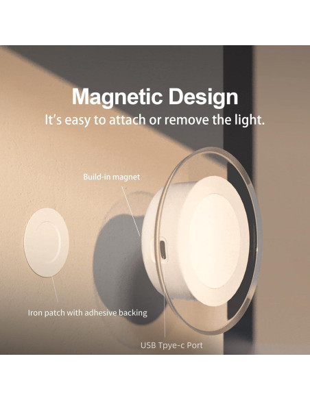 Luz Nocturna Magnética LED Artin-X con Sensor de Movimiento