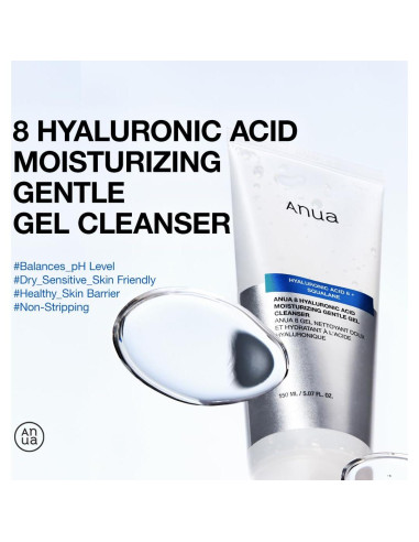 Limpiador Facial Gel Hidratante ANUA 150ml - Ácido Hialurónico
