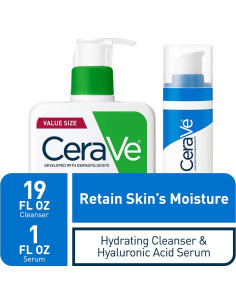 Set CeraVe Limpiador Hidratante 532g + Suero Ácido Hialurónico 30g 2