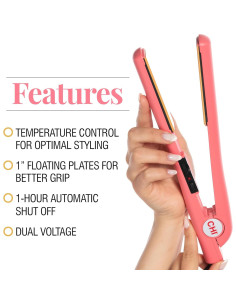 Plancha de Pelo Cerámica CHI 1" Coralina Dulce - Alisador Profesional 2