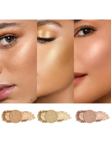 Paleta de Iluminador FV 9.62g - Acabado Metálico y Suave