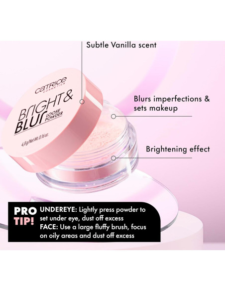 Polvo Suelto Catrice Bright & Blur 56g - Acabado Mate Rosa Suave Polvo Suelto Catrice Bright & Blur 56g - Acabado Mate Rosa Suave