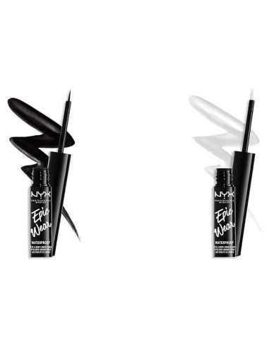 Lápices de Ojos Líquidos NYX Epic Wear Negro y Blanco