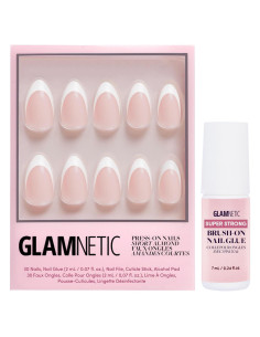 Kit de Uñas Postizas Glamnetic Ma Damn Punta Francesa Almendra