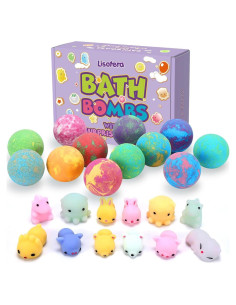 Bombas de baño para niños Lisotera 12 Pcs con juguetes sorpresa