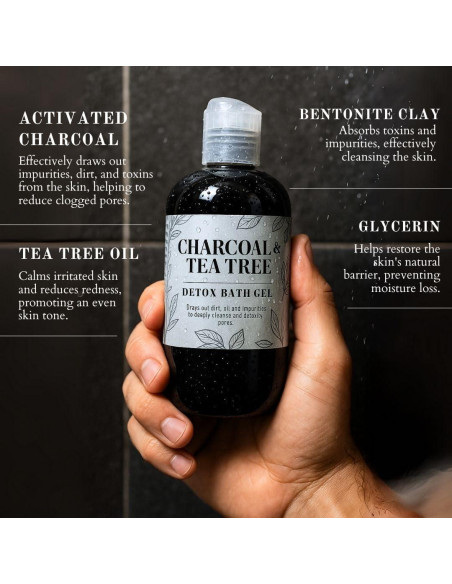 Gel de Baño Detox Nature Skin Shop 240g Carbón y Árbol de Té