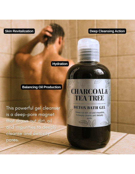 Gel de Baño Detox Nature Skin Shop 240g Carbón y Árbol de Té