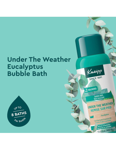 Baño de Burbujas Eucalipto Kneipp 400 ml - Vegano y Sin Sulfatos
