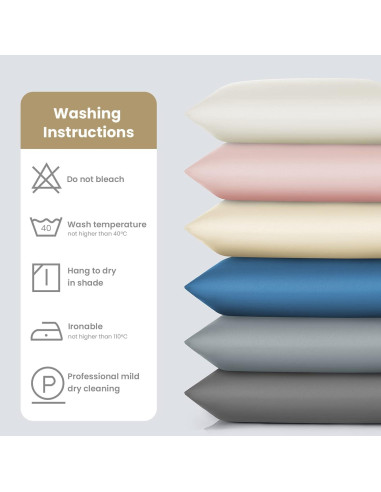 Funda de Almohada de Seda 100% Pura Silkcase Estándar Taupe 600 Hilos