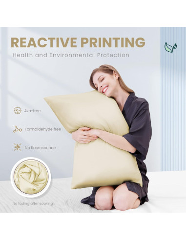 Funda de Almohada de Seda 100% Pura Silkcase Estándar Taupe 600 Hilos