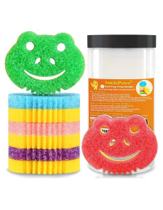 Esponjas de Fregado Multifuncionales SmilePowo 5 Piezas Doble Cara