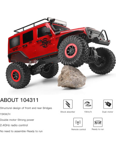 Coche RC GoolRC 104311 1/10 4WD Todo Terreno 15 km/h