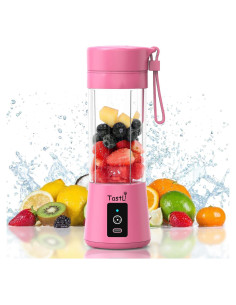 Licuadora portátil eléctrica Rongshengfa 384ml Rosa USB