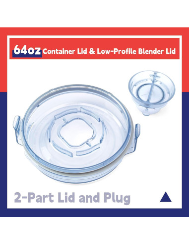 Tapa de Licuadora Vitamix 64oz Dusledel - Reemplazo para Series Ascent y Clásica