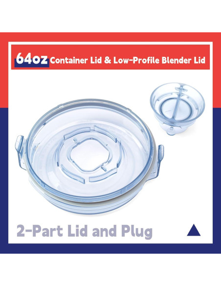 Tapa de Licuadora Vitamix 64oz Dusledel - Reemplazo para Series Ascent y Clásica