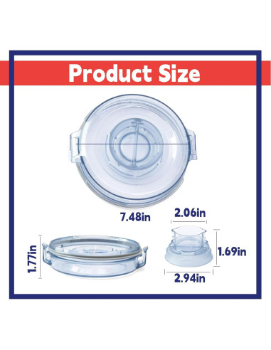 Tapa de Licuadora Vitamix 64oz Dusledel - Reemplazo para Series Ascent y Clásica