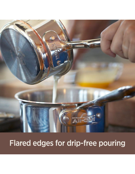 Cacerola All-Clad 3 Cuartos Acero Inoxidable Cobre Inducción