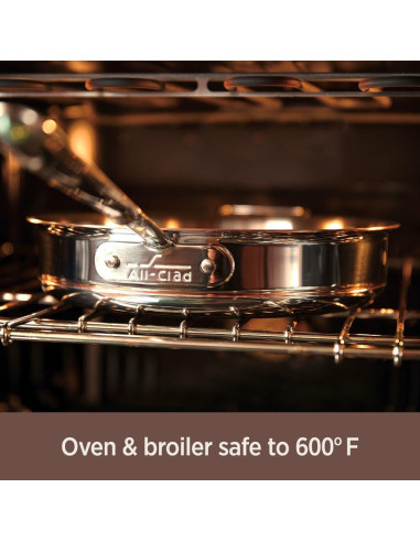 Cacerola All-Clad 3 Cuartos Acero Inoxidable Cobre Inducción