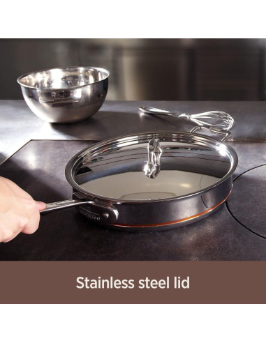 Cacerola All-Clad 3 Cuartos Acero Inoxidable Cobre Inducción