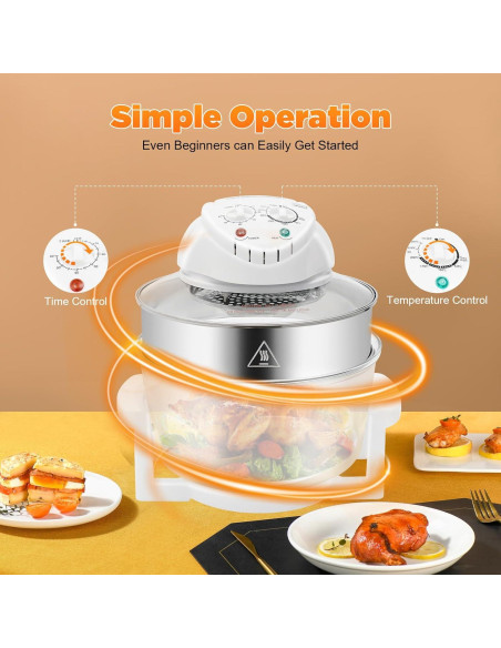 Freidora de Aire Turbo YIYIBYUS 18 QT 1400W Control Temperatura