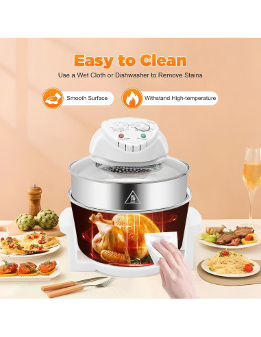 Freidora de Aire Turbo YIYIBYUS 18 QT 1400W Control Temperatura