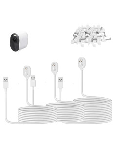 Paquete de 3 Cables de Carga Magnéticos Arlo Pro 3 y Ultra 5.2m