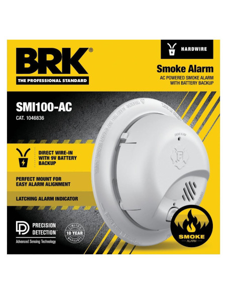 Alarma de Humo Conectada BRK SMI100-AC con Batería