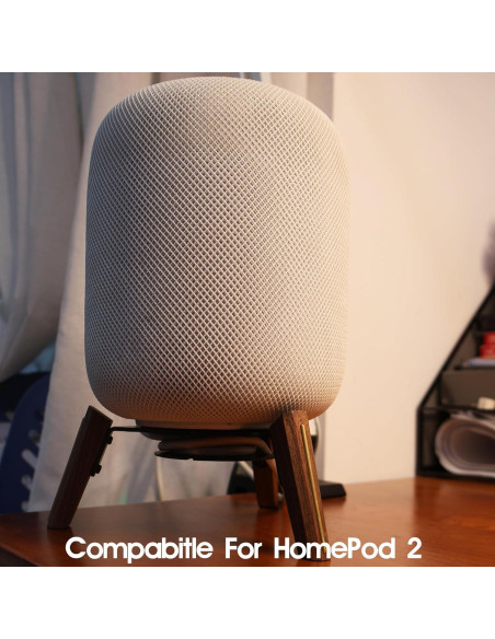 Soporte de Altavoz de Madera Alloery para Sonos Era 100, HomePod 2, Echo 4ta Gen