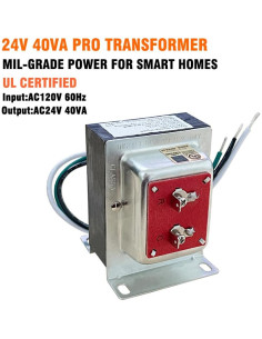 Transformador de Timbre 24V 40VA YUNFOOK - Listado UL 2