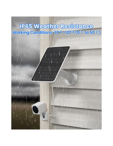 Cargador Solar WININMETA para Wyze Cam Outdoor V2, 5W, IP65