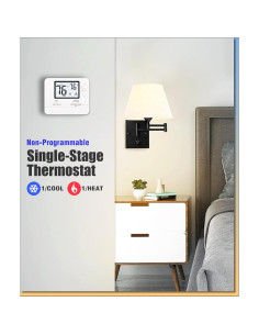 Termostato Digital Heagstat 1 Calor/1 Frío LCD Retroiluminado 2