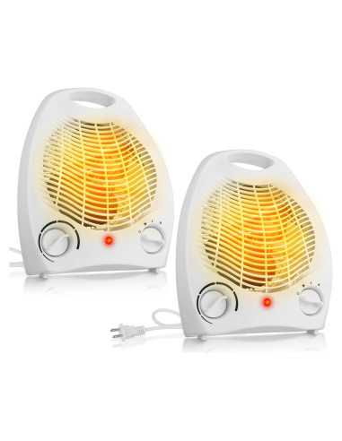 Calefactor Eléctrico Portátil Aurelema 1500W 2 Pcs Blanco