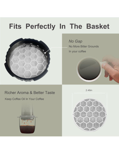 Filtro de Café Reutilizable Dailybrew Acero Inoxidable 3 Capas