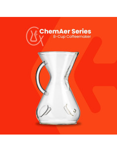 Cafetera Chemex ChemAer de Vidrio - 8 Tazas - 1.14 Litros 2