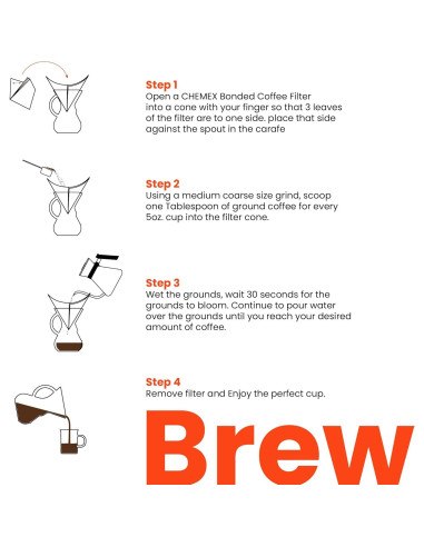 Cafetera Chemex ChemAer de Vidrio - 8 Tazas - 1.14 Litros