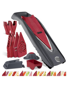 Mandolina Profesional Brner Vital - Cortadora de Verduras Manual con Cuchilla en V de Acero Inoxidable